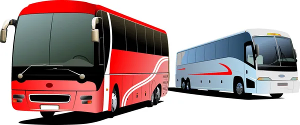 Autobús turístico. Ilustración vectorial — Vector de stock