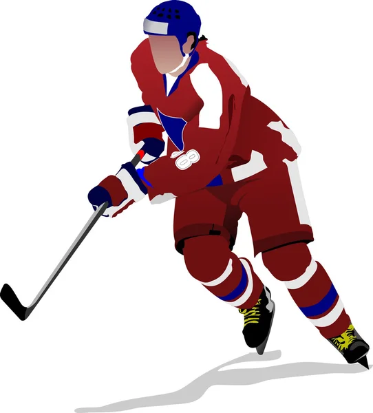IJshockeyspelers. Vectorillustratie — Stockvector