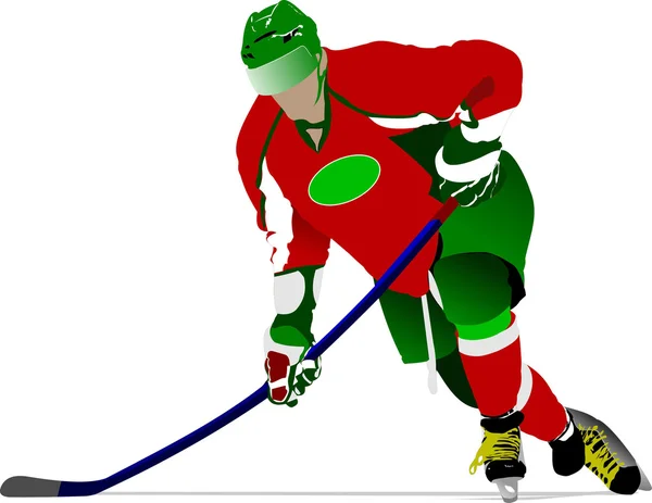 IJshockeyspelers. Vectorillustratie — Stockvector