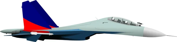 Aviones de combate. Equipo. Ilustración vectorial coloreada para diseñadores — Vector de stock