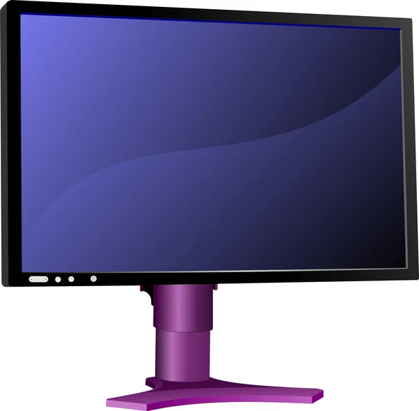 Flat computer monitor. Display. Vector illustration — Stock Vector