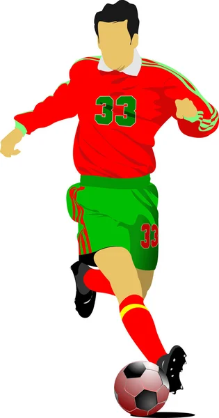 Des footballeurs. Illustration vectorielle colorée pour designers — Image vectorielle