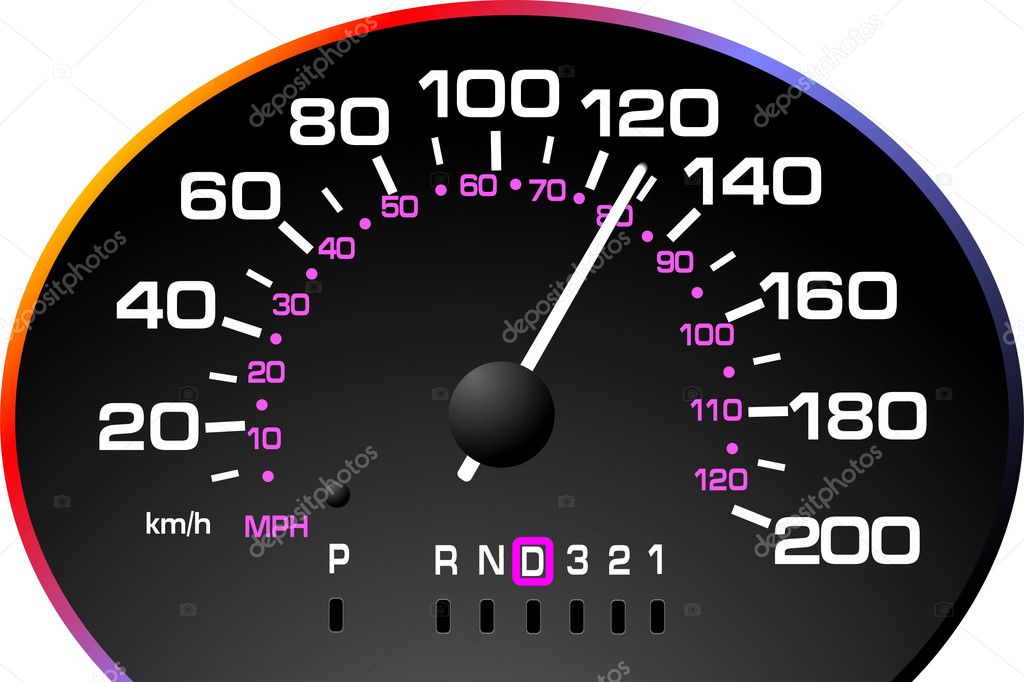 Speedometer. Accelerating Dashboard. Vector illustrator
