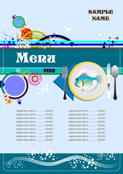 Restauracja (kawiarnia) menu. Ilustracja wektora — Wektor stockowy