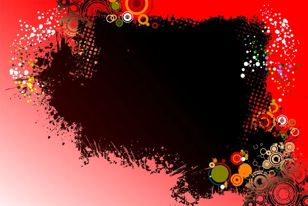 Grunge astratto sfondo rosso. Illustrazione vettoriale — Vettoriale Stock