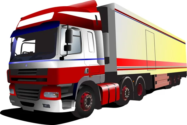 Цветная векторная иллюстрация мини-грузовика. Векторная иллюстрация — стоковый вектор
