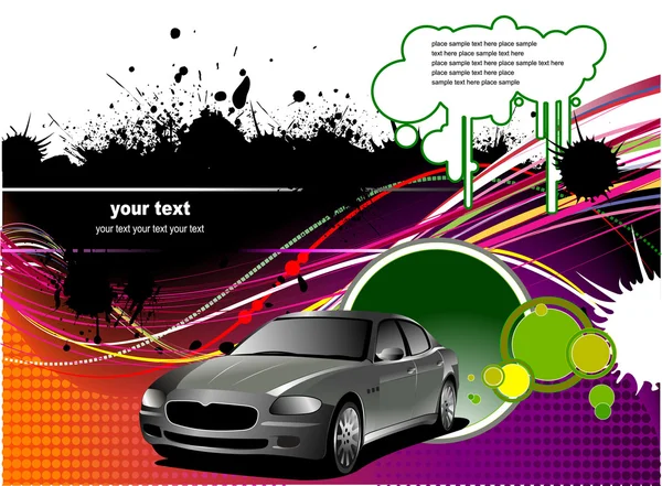 Couverture pour brochure avec des images de voiture — Image vectorielle