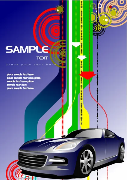 与高科技背景的宣传册的封面 — 图库矢量图片
