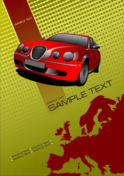 Copertina per brochure o template con sagoma Europa — Vettoriale Stock