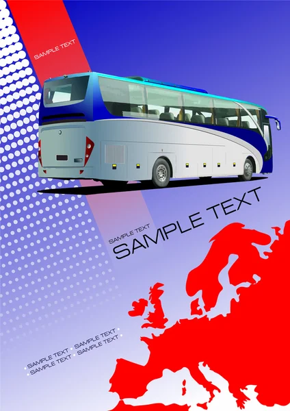 Couverture pour brochure ou modèle avec silhouette Europe. Format A4 — Image vectorielle