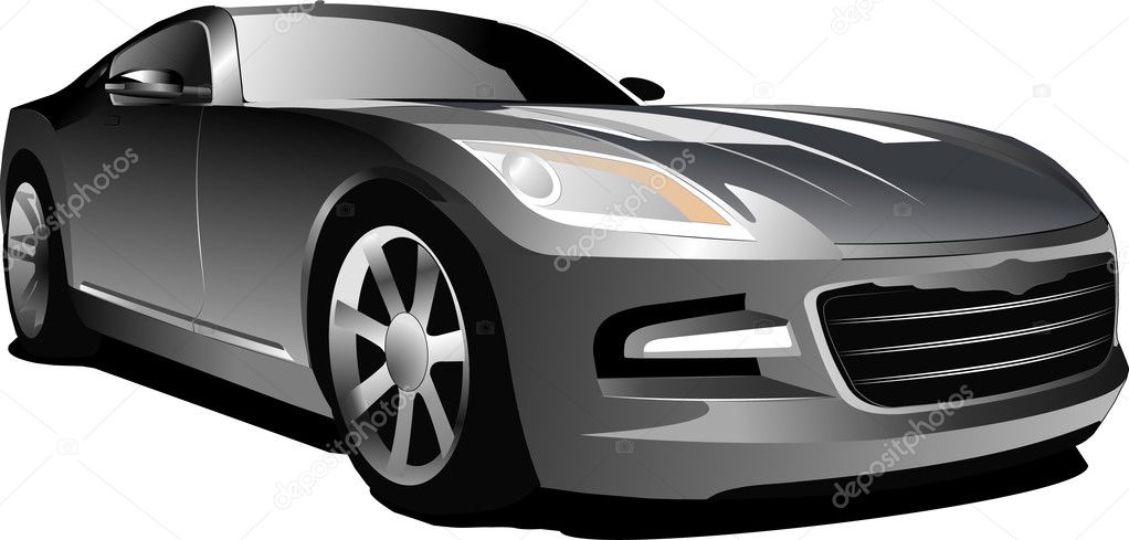 Gray Car Sedan Vector Illustration — Stock Vector © Leonido 6804111