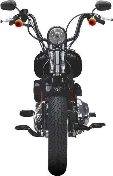 Motocicleta vista frontal — Vetor de Stock