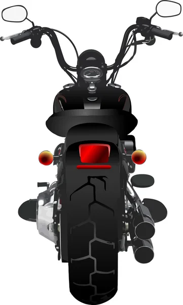 Motosiklet arka görünüm — Stok Vektör