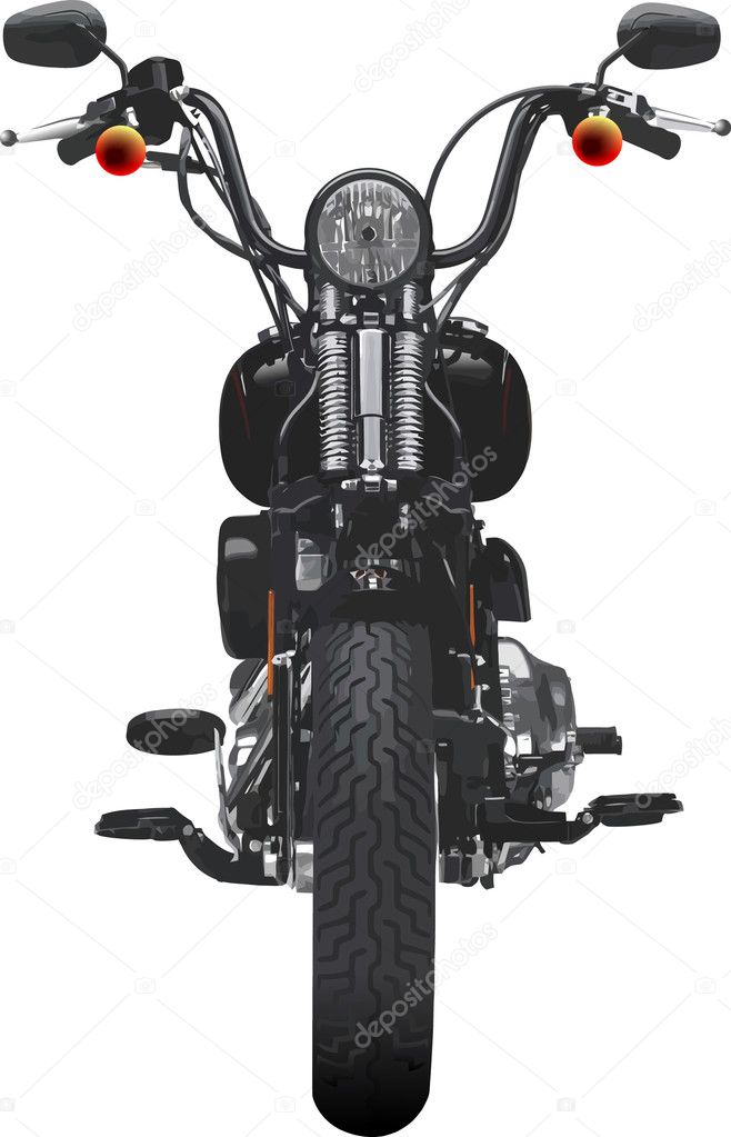 Motorcycle frontal view