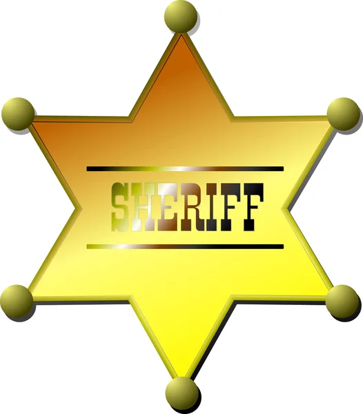 Distintivo dello sceriffo — Vettoriale Stock