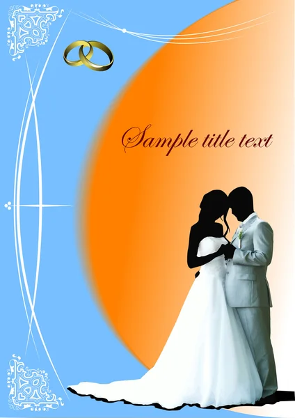 Couverture pour album de mariage. Illustration vectorielle — Image vectorielle