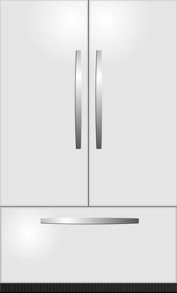 Refrigerador doméstico de 3 cámaras. Ilustración vectorial — Vector de stock