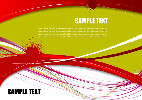 Rode, groene en gele grunge achtergrond. vectorillustratie — Stockvector
