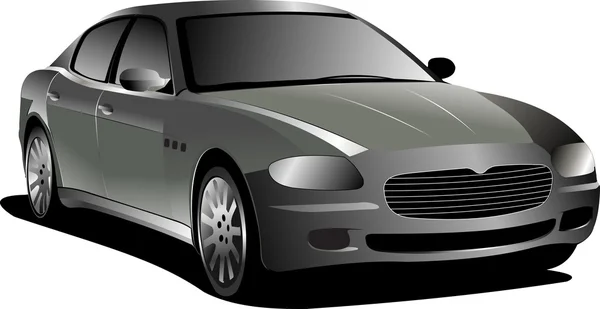Gray car. Sedan — Stock Vector