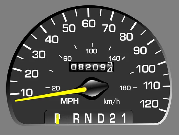 Vektoros illusztráció a sebességmérő. Kilométer-számláló — Stock Vector