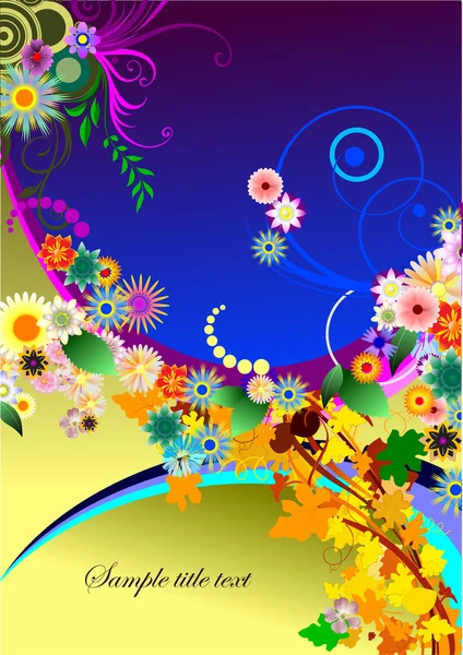 抽象花卉夏季花卉背景 — 图库矢量图片