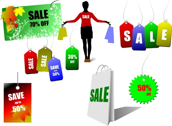 Sale coupons. Vector illustration — Stock Vector