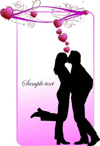Valentýna přání s kiss — Stockový vektor