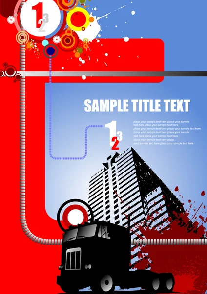 Couverture de style Grunge pour brochure — Image vectorielle