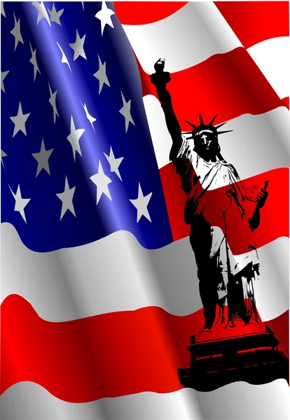 4η Ιουλίου; Ημέρα της ανεξαρτησίας των Ηνωμένων Πολιτειών της Αμερικής. Διάνυσμα illustratio — Διανυσματικό Αρχείο