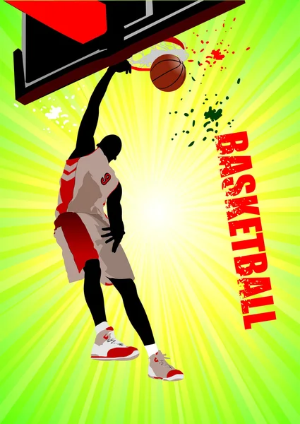 Баскетбольний плакат. Векторні ілюстрації — стоковий вектор