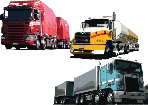 Illustration vectorielle des camions — Image vectorielle