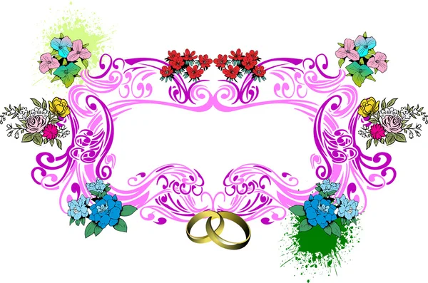 Carte mariage ou Saint Valentin — Image vectorielle