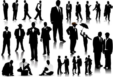 Office silhouettes clipart