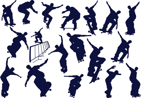Skateboard ragazzi — Vettoriale Stock