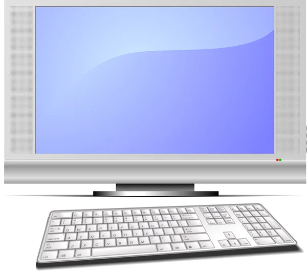 Display and keyboard — Stock Vector