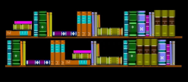Bibliotheek plank boek — Stockvector