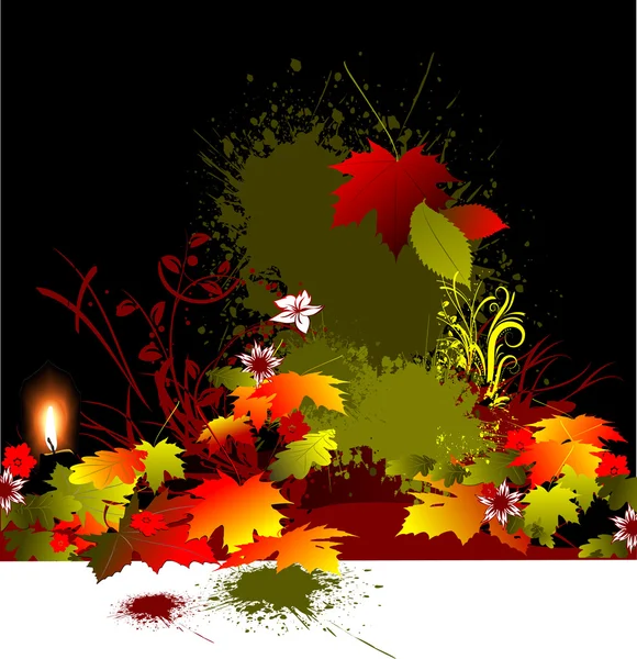 Grunge fond d'automne, illustration vectorielle — Image vectorielle