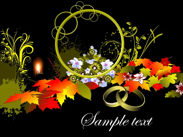 Grunge autumn background, vector illustration — Stock Vector