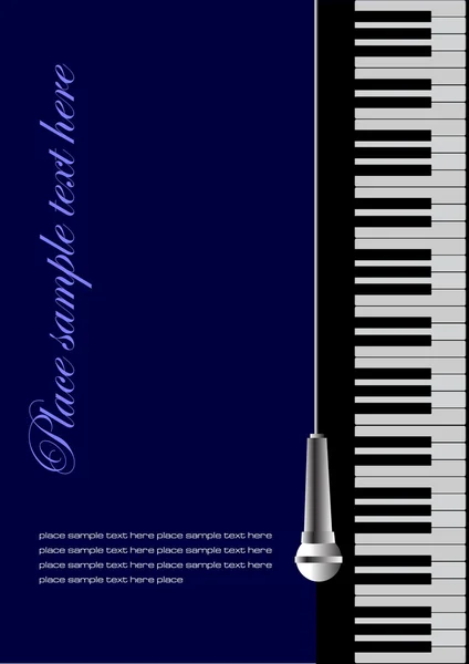Piano con micrófono — Archivo Imágenes Vectoriales