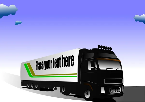 Illustrazione vettoriale del camion — Vettoriale Stock
