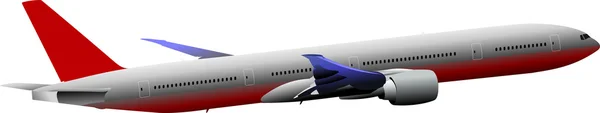 Aviones de pasajeros. Ilustración vectorial coloreada para diseñadores — Archivo Imágenes Vectoriales