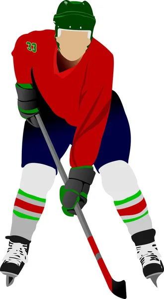 Joueurs de hockey sur glace. Illustration vectorielle — Image vectorielle