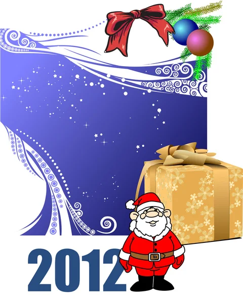 Cartão de felicitações para Feliz Natal ou Feliz Ano Novo — Vetor de Stock