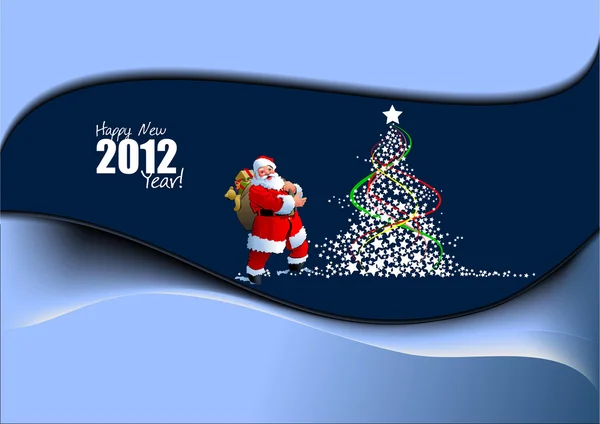 Karácsony és boldog új évet illusztráció. Vektor — Stock Vector