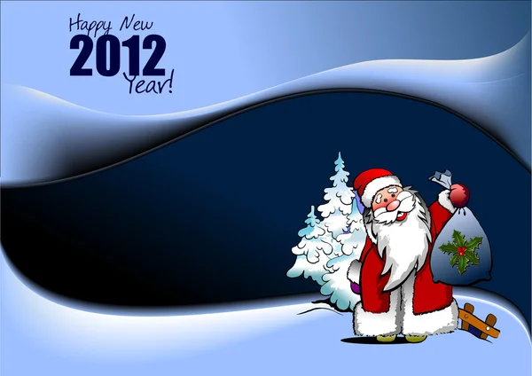 Noël et bonne année Illustration. Vecteur — Image vectorielle