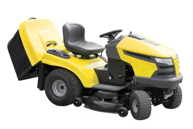 Yellow lawnmower clipart