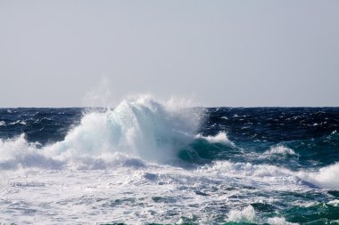 High sea wave during storm clipart