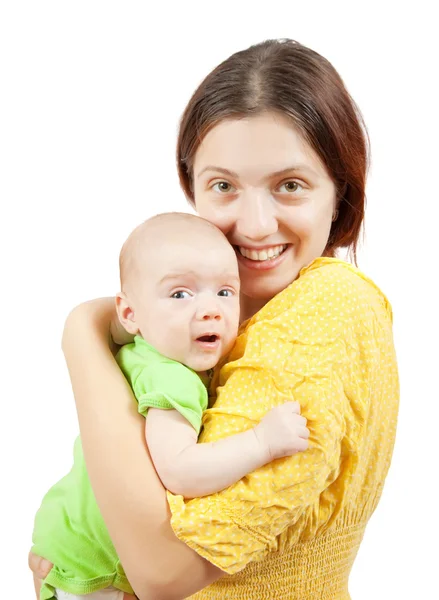 Mulher com 1 mês de bebê — Fotografia de Stock