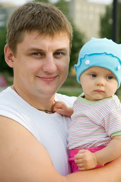 Padre con il suo bambino — Foto Stock