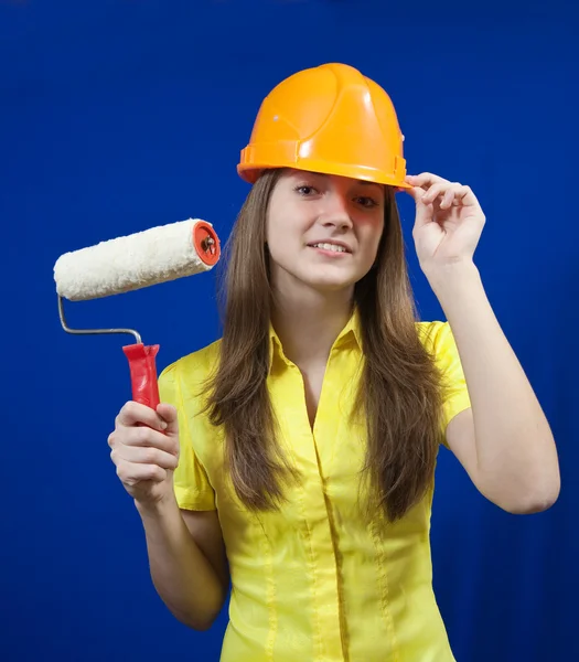 House painters with paint rollers — Stock Photo, Image